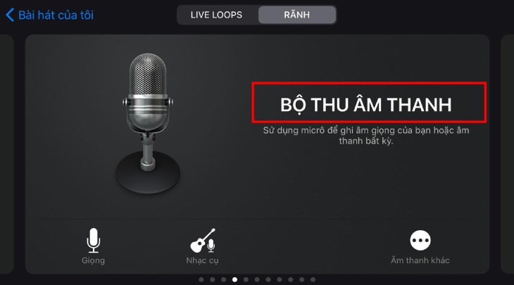 Cài nhạc chuông cho iPhone bằng app GarageBand bước 2